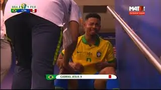 Gabriel Jesus CRYING after RED CARD |  Brazil vs Peru 🇧🇷🇵🇪 #CopaAmerica Final HD
