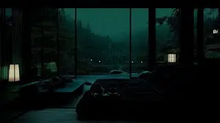 Dark Bedroom Rain Sounds ( No Ads) 🌧️ Tranquil Garden Night Ambience for Sleeping