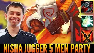 NISHA is Having Fun With Friends | Pick Juggernaut For Carry in 5 Men Party | Crazy Game | Dota 2