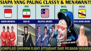 NEGARA MANA PALING STYLISH⁉️ UNIFORM AIR HOSTESS PALING CANTIK DI DUNIA TAHUN 2025 😍 | Wak Lonjong