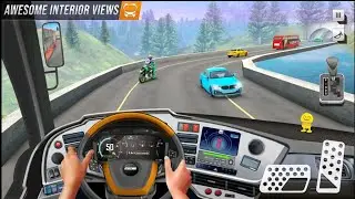 Realistic Bus Driving Simulator 😱 | Interior View GameplayBus Driver POV 🚍🔥 | Extreme Hill Road 