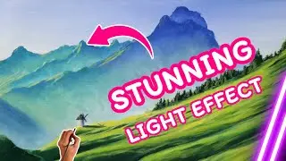🌞How To Paint a Mountain Landscape With Light Effect | Oil Painting