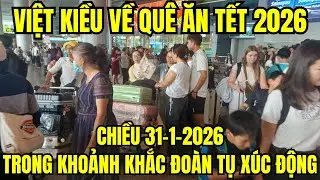 Tân Sơn Nhất 31/1/2026 đông nghẹt, Việt kiều về quê ăn Tết 2026 trong khoảnh khắc đoàn tụ xúc động