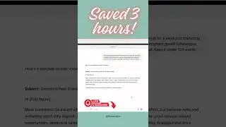 Stop wasting hours writing emails ❌ Save 3+ hrs with this AI prompt 📣 #productivityhacks #chatgpt