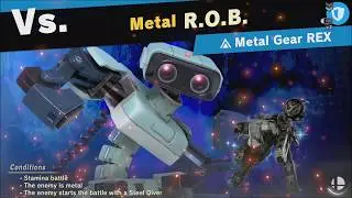 Super Smash Bros Ultimate vs Metal R.O.B. (Unlocks: Metal Gear REX) World of Light - Adventure Mode