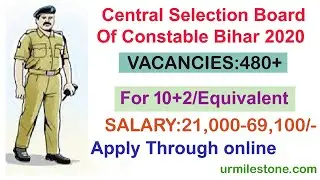 Central Selection Board Of Constable Recruitment 2020