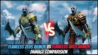 FLAWLESS ZEUS ARMOR VS FLAWLESS ARES ARMOR DAMAGE COMPARISON | GOW RAGNAROK VALHALLA