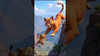 Miaw Miaw Cat and Tiger. #shorts #shortsfeed #cat #tiger #funny #foryou #cute3danimation