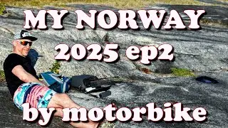 Stone age rock art | Very nice beach camping | Motorcycling to Norway | EP2