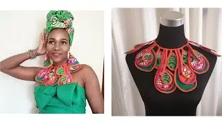 DIY Beautiful Statement AFRICAN PRINT NECKLACE- BEAUTARIE