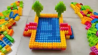 Satisfying DIY Swimming pool ASMR/ Building Blocks/block game/lego building fun#asmr#buildingblocks