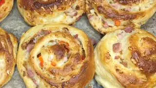 Вкусные булочки-пиццы/Delicious pizza buns