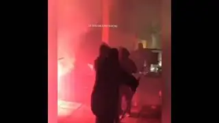 Gate 13 Panathinaikos Hooligans attacked Original 21 club in Athens (Kamatero) (13/12/2021)