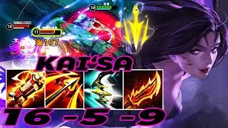 PENTA KILL 😱😱 WILD RIFT KAI‘SA ADC GAMEPLAY | 16 -5 -9 MVP | KAI‘SA BUILD RUNES