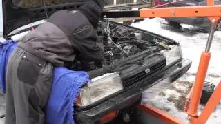 Subaru Leone Turbo engine EA82T remove