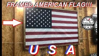 How To Make A Framed American Flag! Great D&eacute;cor For Garage, Gym. ETC.! USA DIY