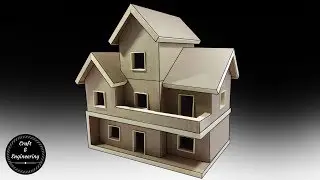 Cardboard and Popsicle stick Mansion/House/Villa