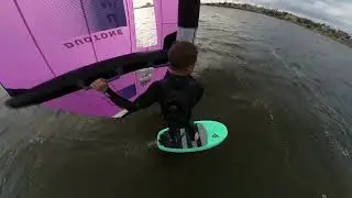 360 view of wing foiling backwinded #shorts