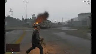 Franklin Fort Zancudo military base rampage + 6 star police escape