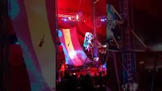 Crazy Motorcycle Swing Trick #circus #motorcycle #daredevil