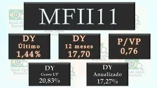 MFII11: FII DE DESENVOLVIMENTO com DY de 17,70% e P/VP 0,76