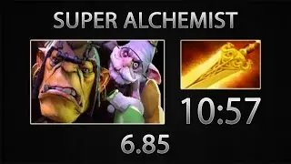 Dota 2 Alchemist Fast Farm - Super - Radiance - 10:57 [6.85]