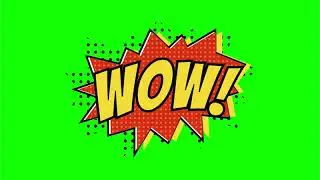 WOW Text Animation | 2D Green Screen Elements | 4K 60Fps | Free Download
