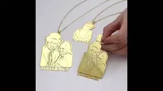 Custom Engraved Premium Photo Text Necklace From Pendantify ( www.pendantify.com)