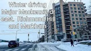 Winter driving York region Ontario    4K