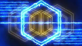 Laser Vj Loop For Projection Gold and Blue - Laser Show Animation - DJ Background Loopable