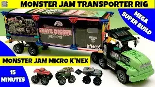 MONSTER JAM & K'NEX Transporter Rig & Micro K'nex 15 Minute Super Build