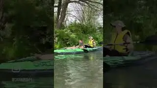 Kayaking Black Earth Creek in Mazomanie, Wisconsin #kayak #kayaking #paddling #river