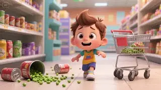 No Running in the Supermarket! Slow Down! | Fun Kids Song | Supermarket Safety Rhyme