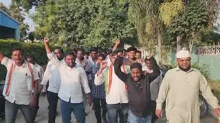 Sirigiri Srikanth joining the Congress party rally in vemulawada election campaign