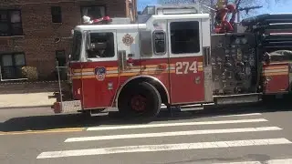 FDNY Engine 274 taking up from a  smoking manhole