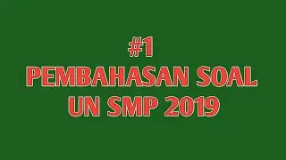 #1 Pembahasan Soal UNBK IPA 2019| SMP