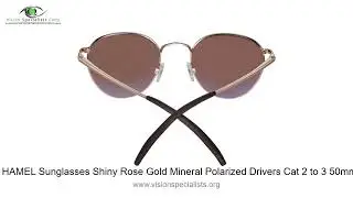Serengeti HAMEL Sunglasses Shiny Rose Gold Mineral Polarized Drivers Cat 2 to 3 50mm   0 0 1 2