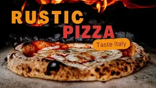 Recipe crispy and aromatic pizza on fire | ASMR Outdoor Cooking