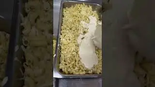 Gruy&egrave;re/ fontina Mac n cheese bake. Morney, pasta, shredded cheese