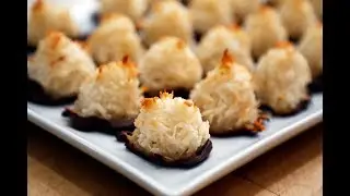Holiday Cookies: Chocolate-Dipped Coconut Macaroons