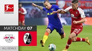 Angeli&ntilde;o scores with superb free kick | RB Leipzig - SC Freiburg | 3-0 | All Goals | Matchday 7