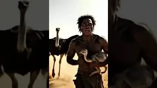 Life Million Years Ago   When Early Humans Stole the Giant Ostrich&rsquo;s Baby!
