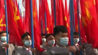 North Korea holds masked mega-rally in Pyongyang | AFP