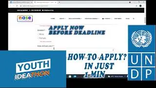 YOUTH IDEATHON HOW TO APPLY IN JUST A MINUTE FOR THIS YOUTH OPPORTUNITY.