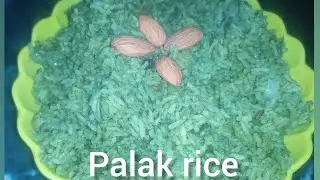 Mini mogra palak rice(spinach) healthy n yummy 😋 Ready within 10min👍