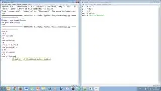 2 Python 3 input function and basic variable types and conversion (AE1205)