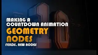 how to create a count down animation using geometry nodes in blender very easy