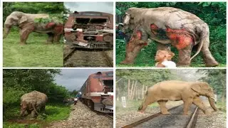 Elephant injured || at railway track. By Train.|| Viral video|| NEWS 1 TELANGANA.
