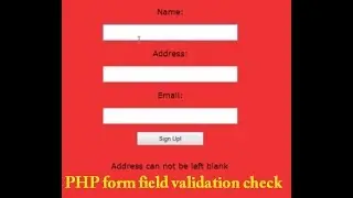 PHP form field validation check