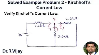 Solved Example Problem 2 - Kirchhoff's Current Law #bee
